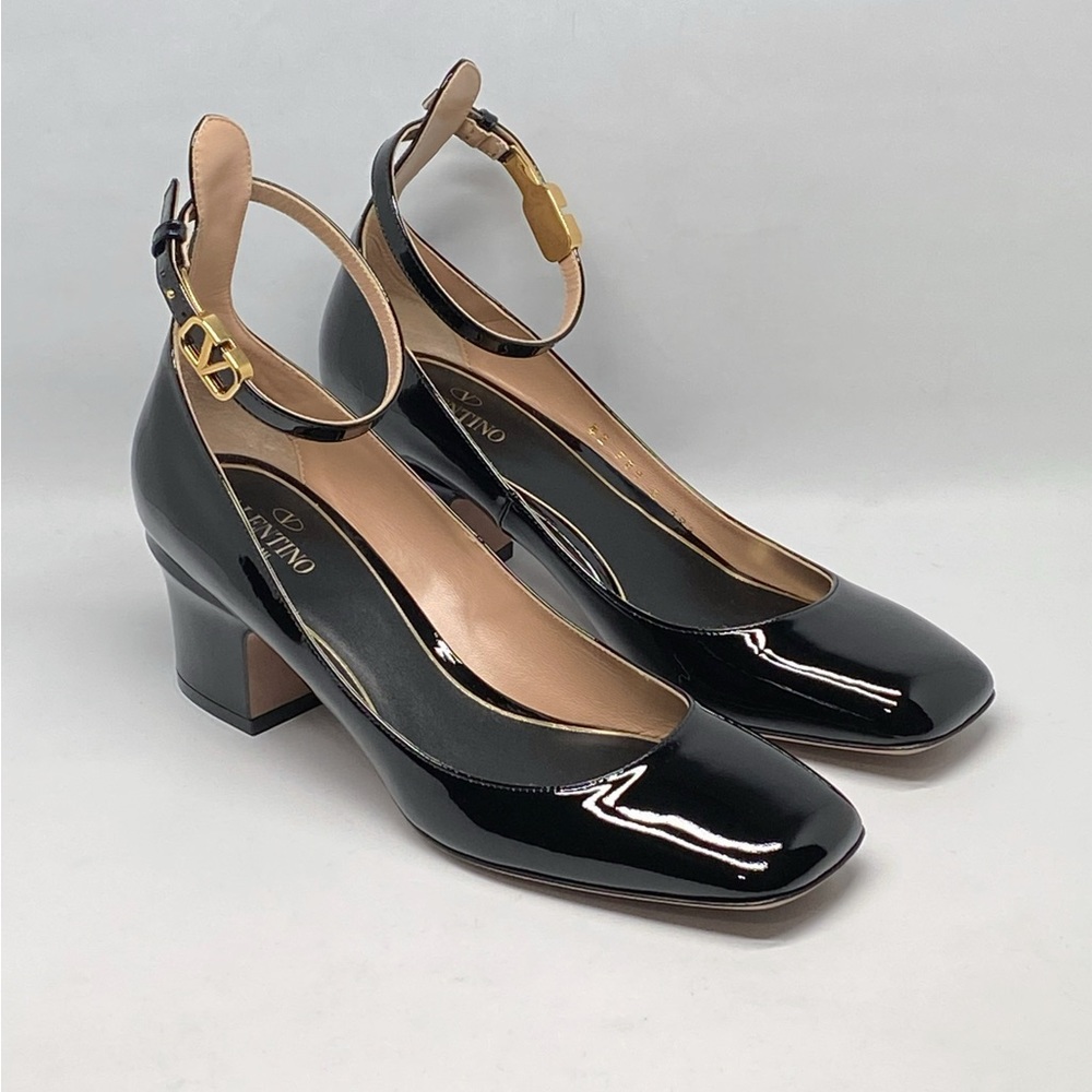 Valentino Garavani Patent Leather Ankle Strap Pumps size 39.5 - Picture 6 of 13